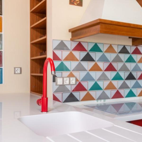 Aladin Signature Chevron Kitchen Tile 8"x12"